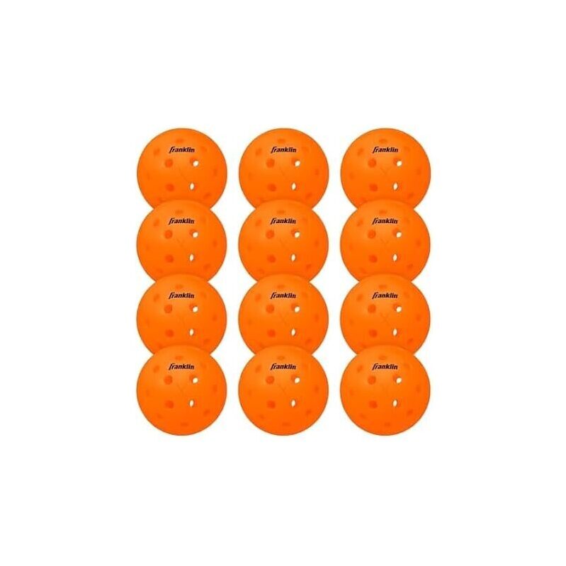 12 Pack Franklin Sports X-40 Outdoor Pickleballs - Premium Play Performance