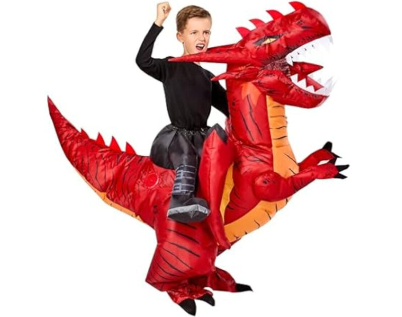 Inflatable Red Dragon Costume for Kids - Prime Exclusive Deal