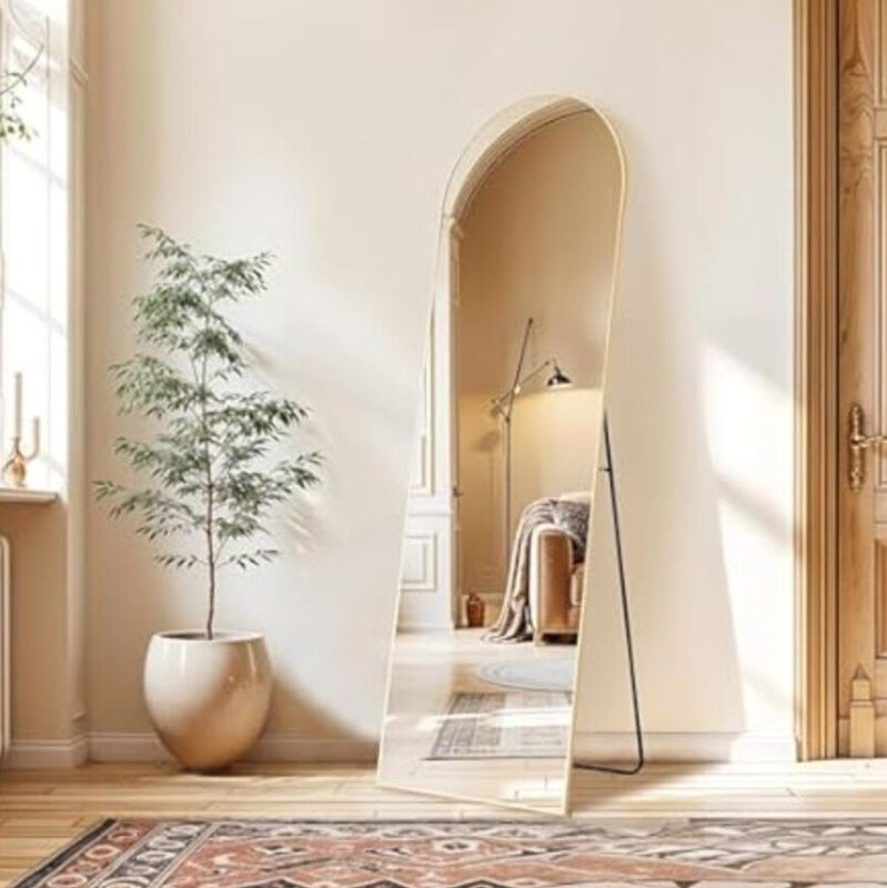 Simple Deluxe Full-Length Arch Mirror – 59”x16”