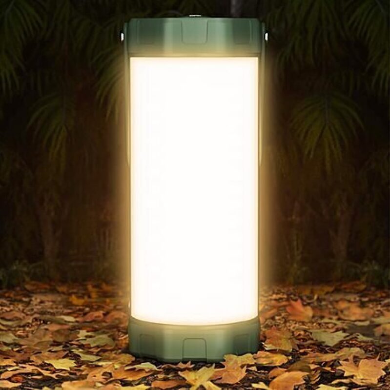 Glocusent Rechargeable Camping Lantern - 1200LM, 80H Battery, Green & Gray