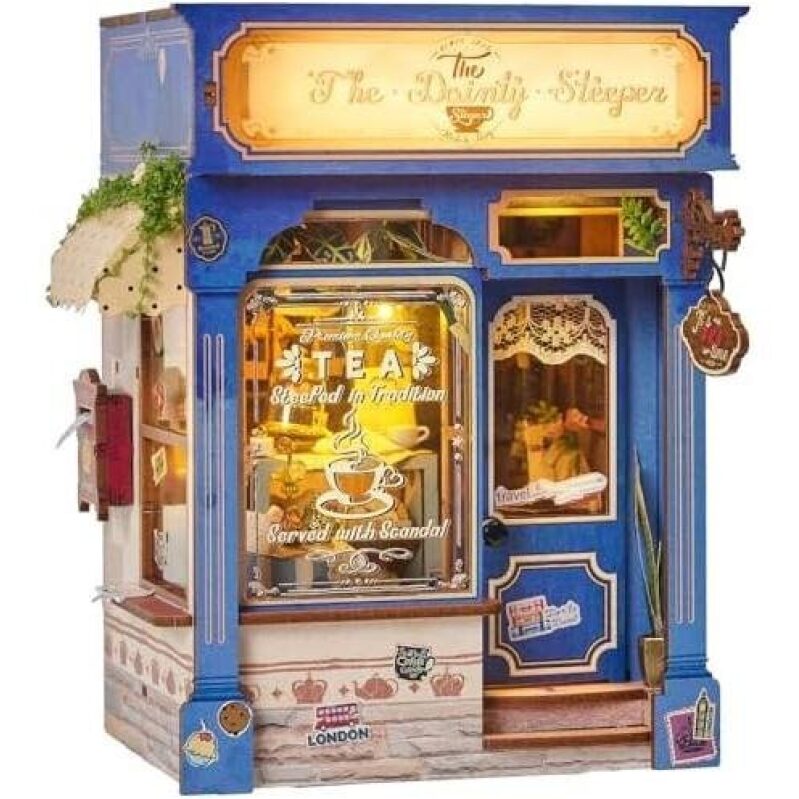 Vintage Wooden Teahouse Model with Light - 49% Off