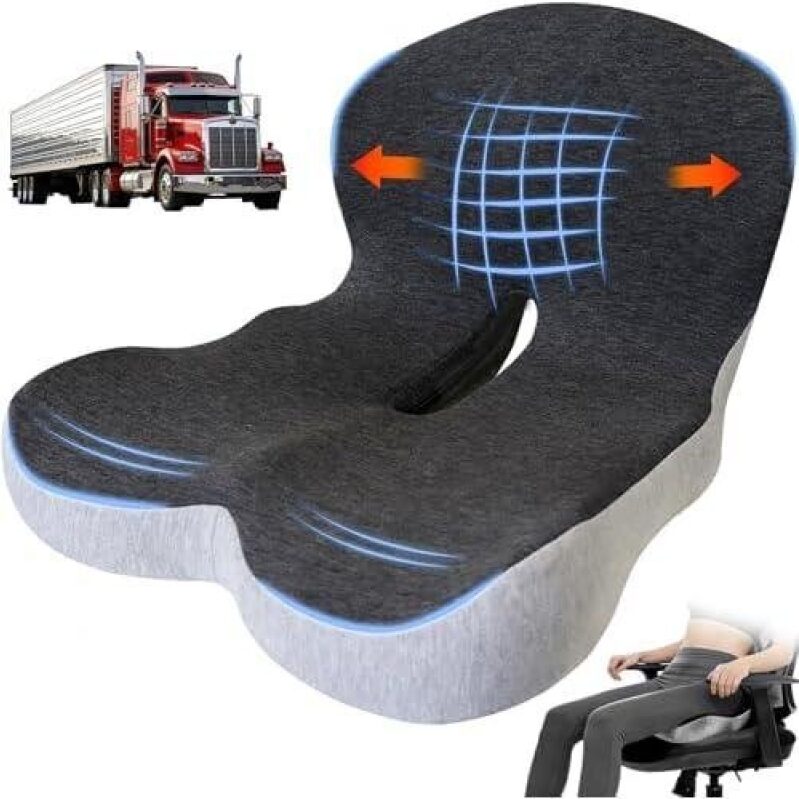 Memory Foam L-Shaped Lumbar Support Cushion - 49% Discount