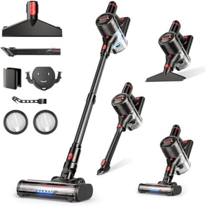 Cordless Vacuum Cleaner with 8-in-1 Lightweight Design and Anti-tangle Feature - 61% Discount