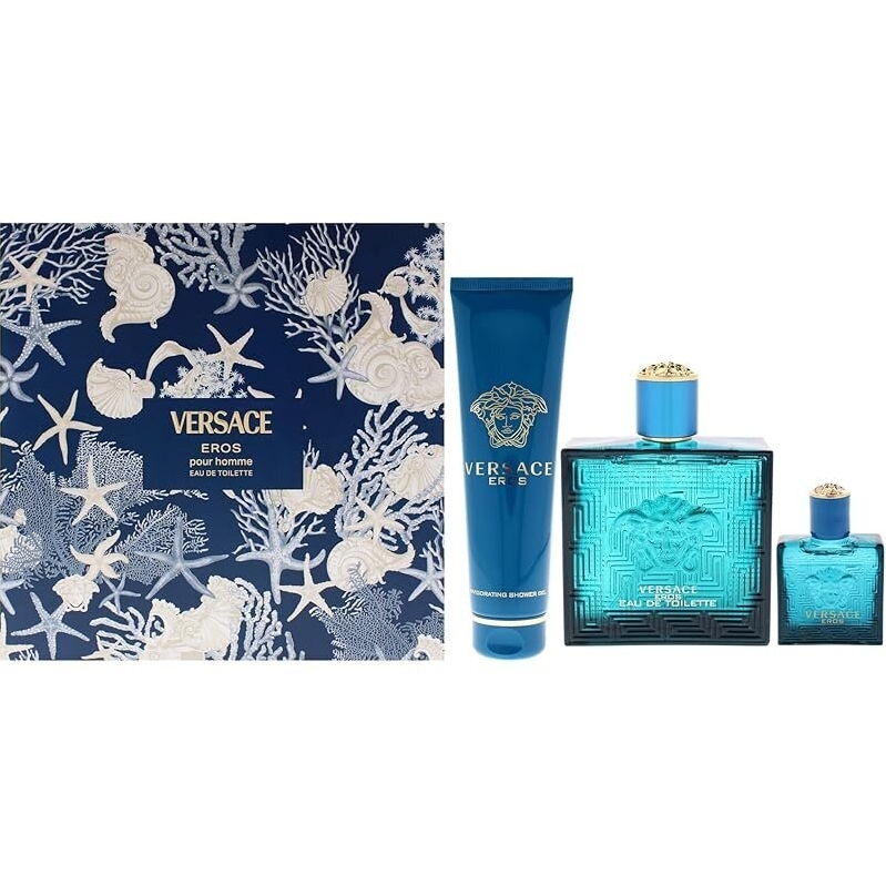 Versace Eros by Versace for Men 3-pc Gift Set - Fresh & Long-Lasting Fragrance