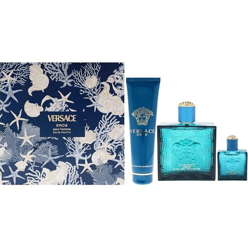 Versace Eros by Versace for Men 3-pc Gift Set - Fresh & Long-Lasting Fragrance