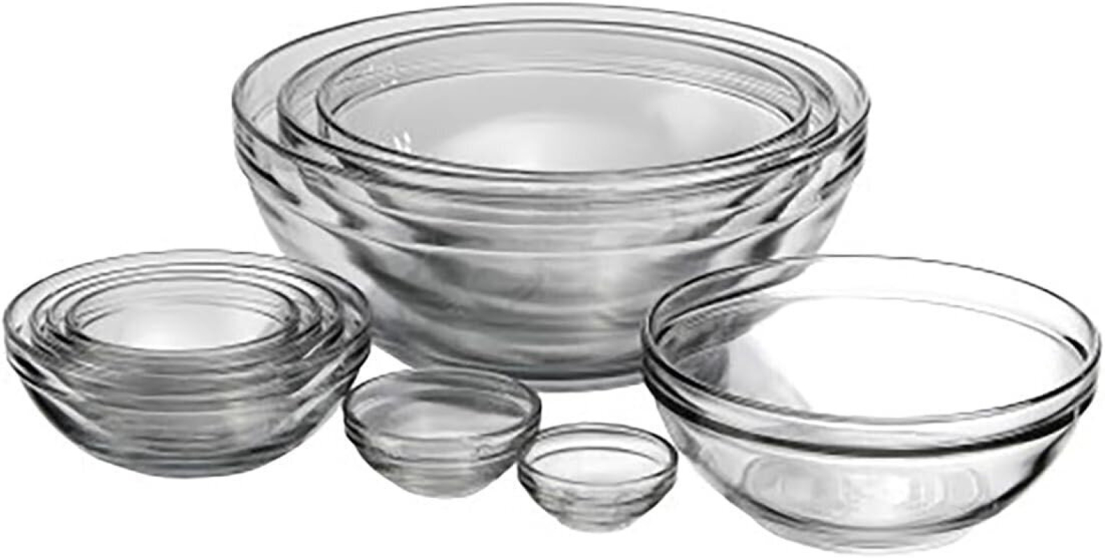 Anchor Hocking 10-Piece Glass Mixing Bowl Set - Prime Eligible