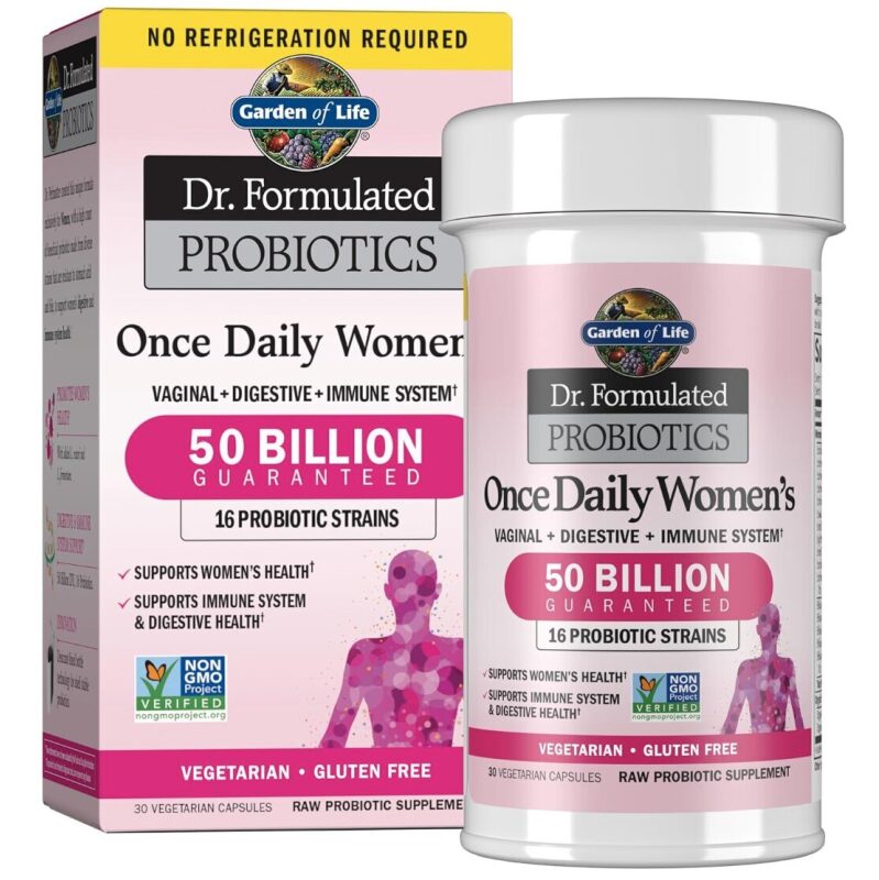 Garden of Life Women's Daily Probiotics - 50 Billion CFU, 16 Strains, Vegan, Gluten-Free