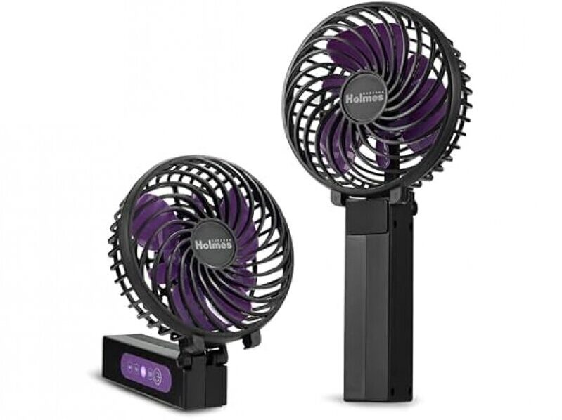 Holmes 4-Inch Personal Fan with 3 Speeds - Portable Rechargeable Fan