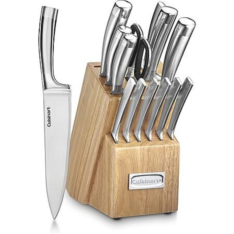 15-Piece Cuisinart Professional Stainless Steel Cutlery Block Set