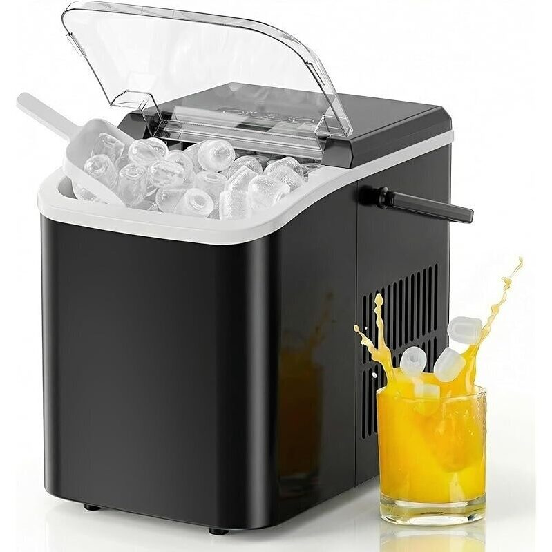 Portable Countertop Ice Maker with Handle - Compact and Efficient