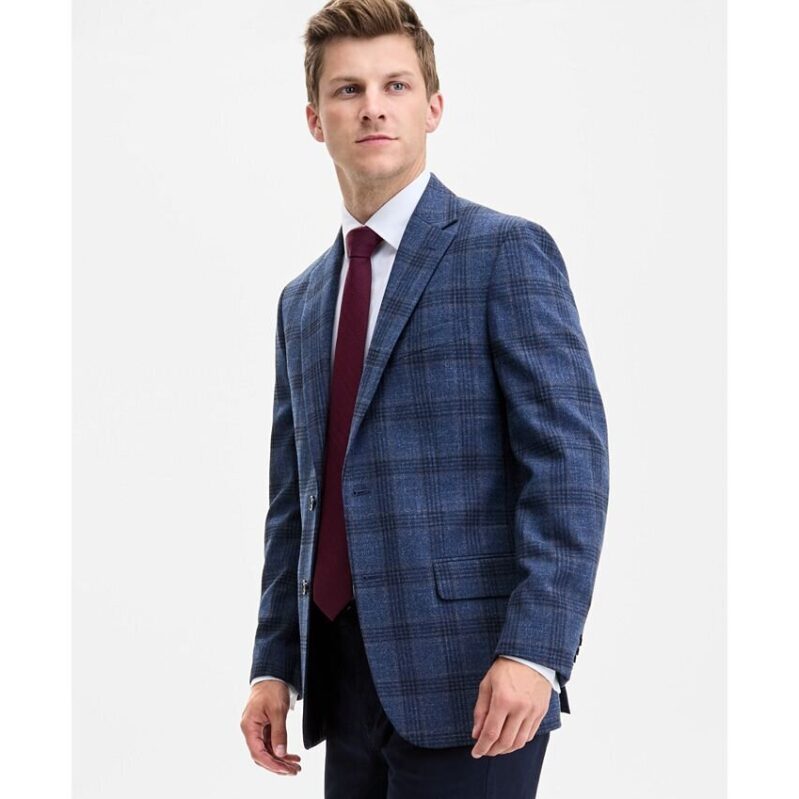 Tommy Hilfiger Men's Modern-Fit Check Sport Coat - Classic and Modern Style