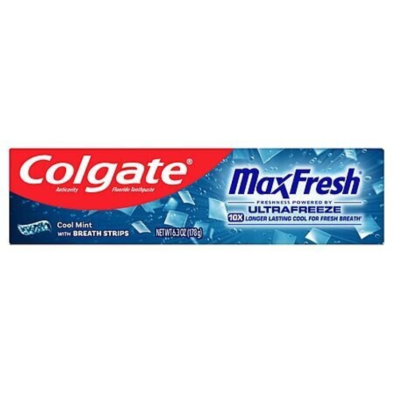 Colgate MaxFresh Cool Mint Toothpaste, 6.3-Ounce - Fresh Breath On a Budget