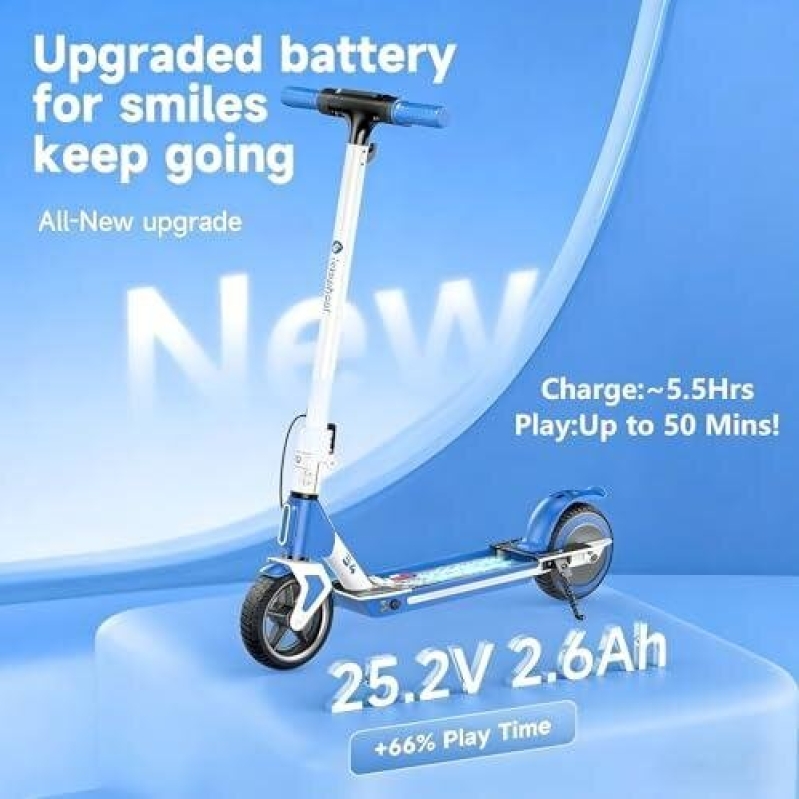 Kids' Electric Scooter with Upgraded Battery - 50% OFF