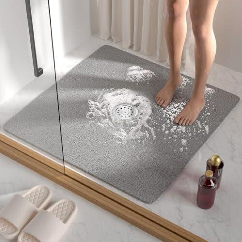 Square 24-Inch Soft PVC Anti-Slip Shower Mat - 48% OFF