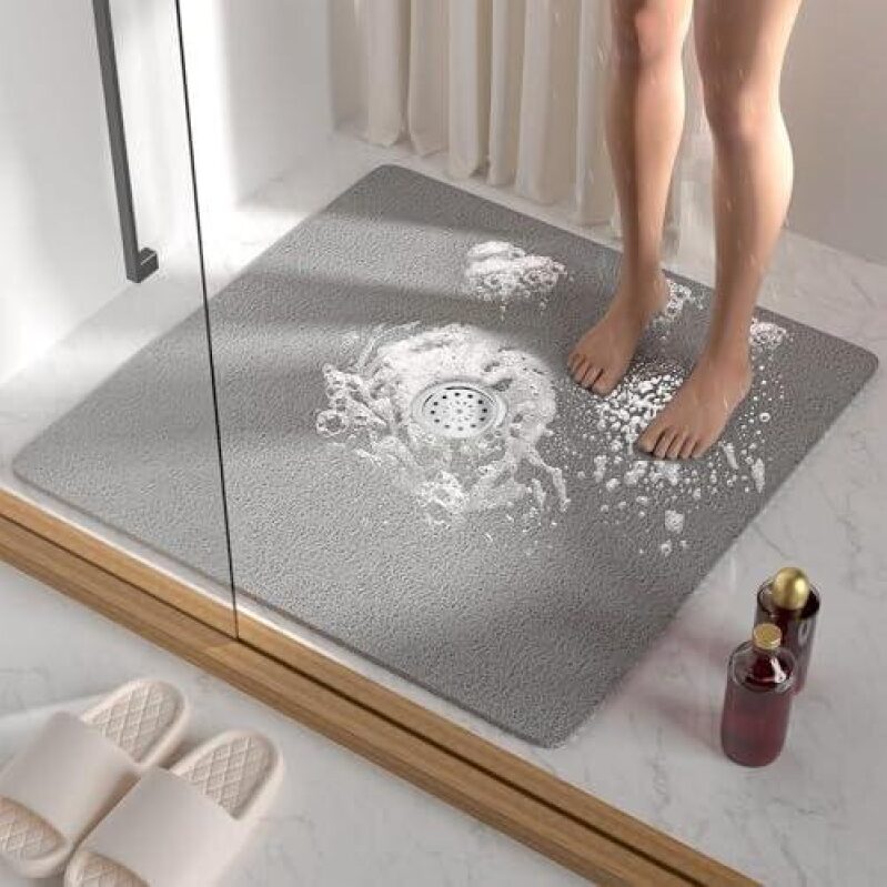 Square 24-Inch Soft PVC Anti-Slip Shower Mat - 48% OFF