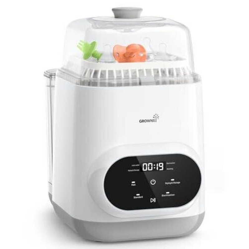Grownsy Bottle Sterilizer Pro - Wash, Dry, Steam in One - 51% Discount