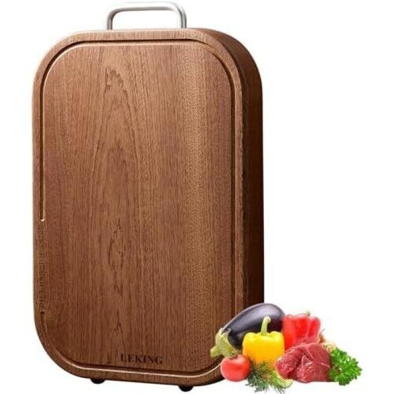Black Walnut Wooden Double Sided Cutting Board with Handle - 50% Off