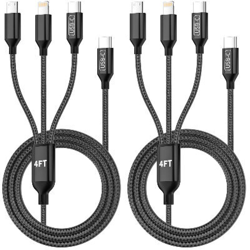 Jogrytece 3-in-1 Charging Cables - 2 Pack