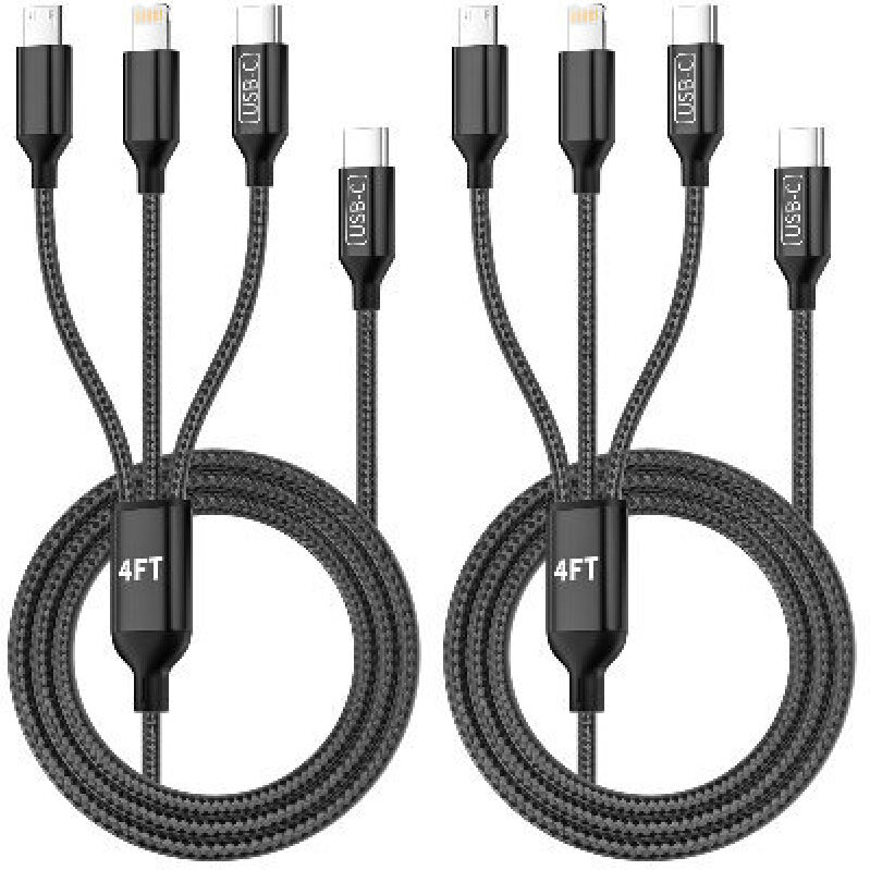 Jogrytece 3-in-1 Charging Cables - 2 Pack