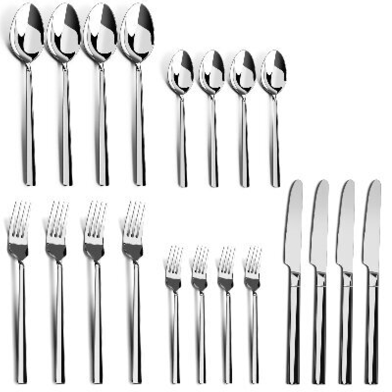 20-Piece Stainless Steel Cutlery Set for 4