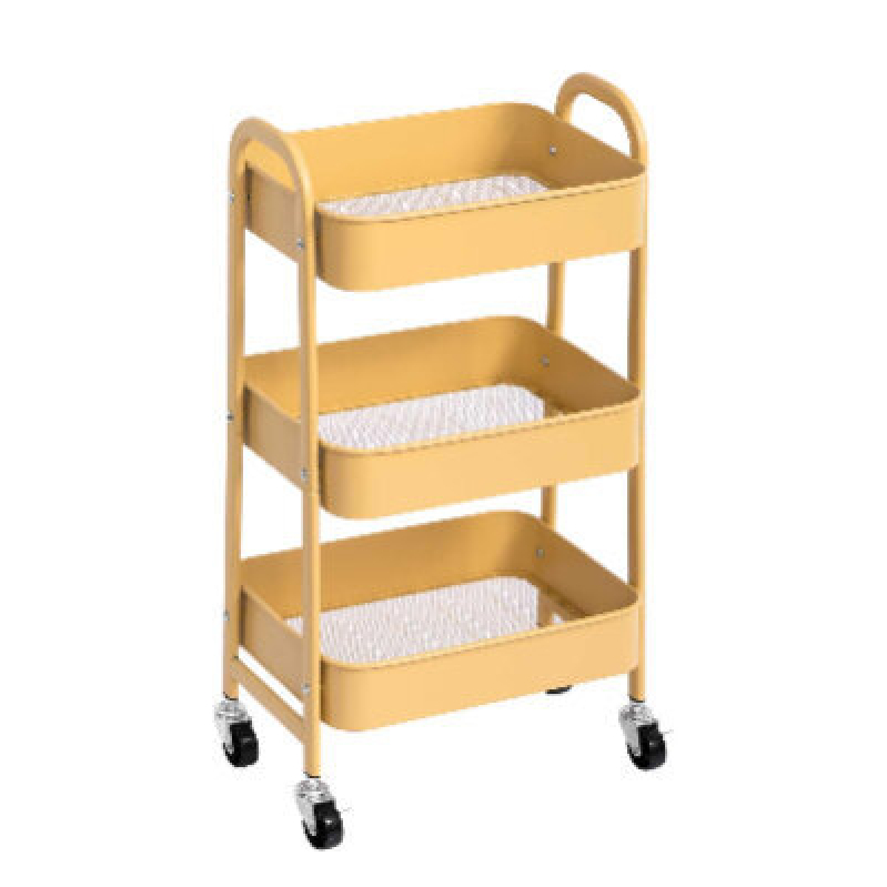3-Tier Metal Storage Cart - Perfect for Home and Office Organization