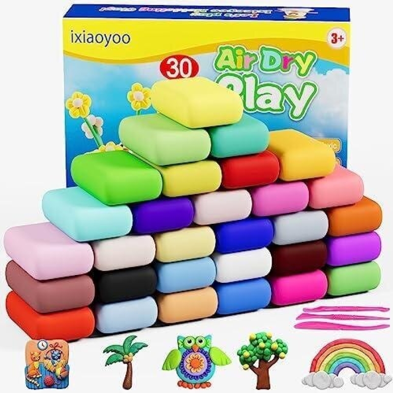 Affordable 30-Color Air Dry Clay Set - Perfect for Creative Play