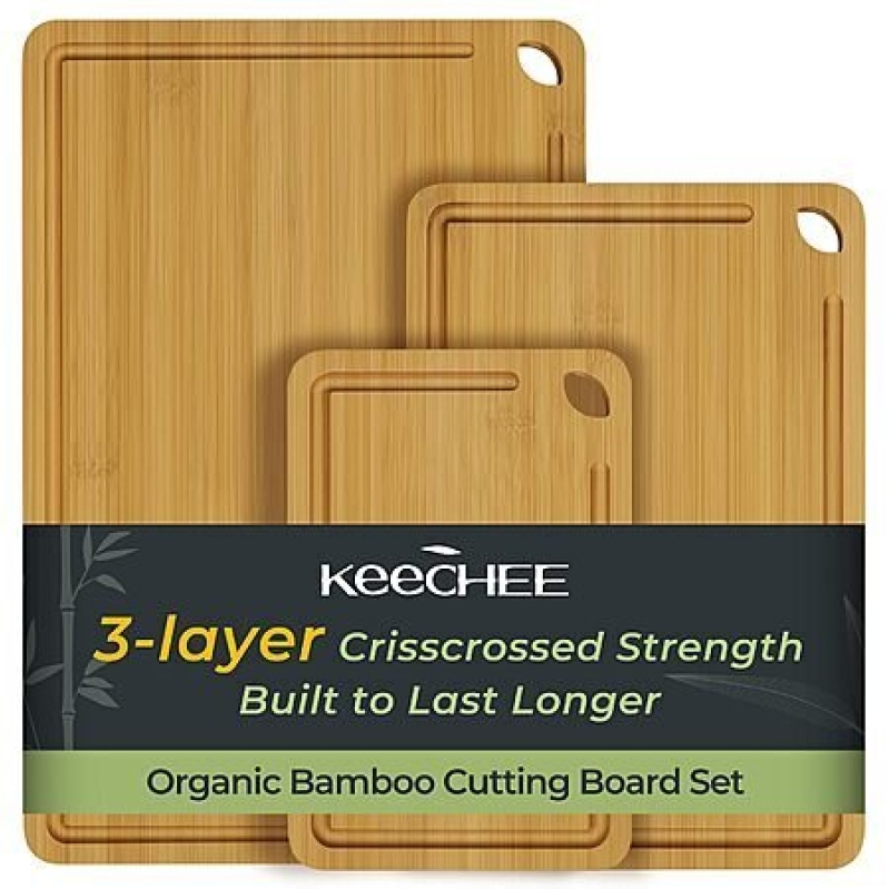High-Quality Keechee Bamboo Cutting Board Set - Sustainable & Durable