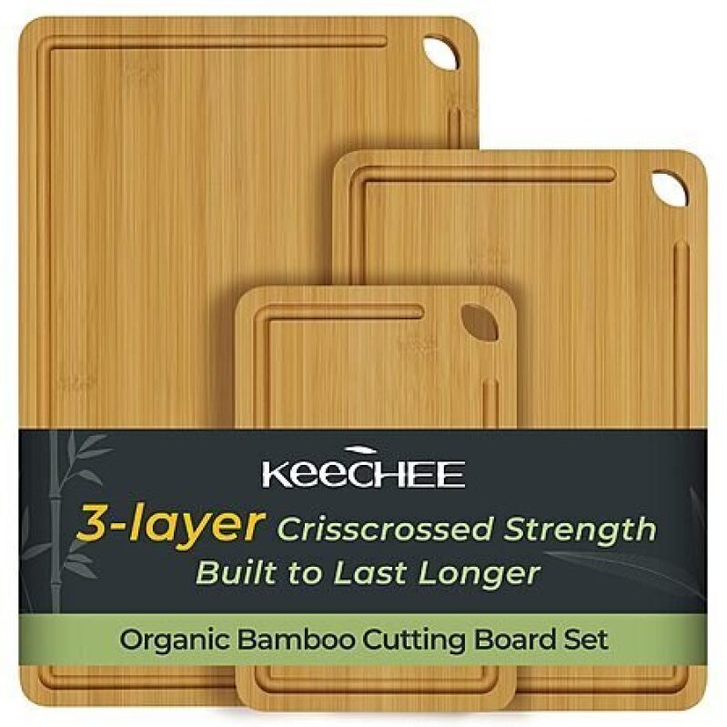 High-Quality Keechee Bamboo Cutting Board Set - Sustainable & Durable