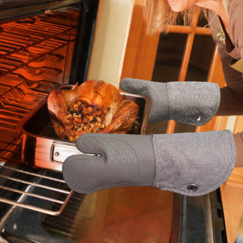 Protect Your Hands with RED LMLDETA Silicone Oven Mitts