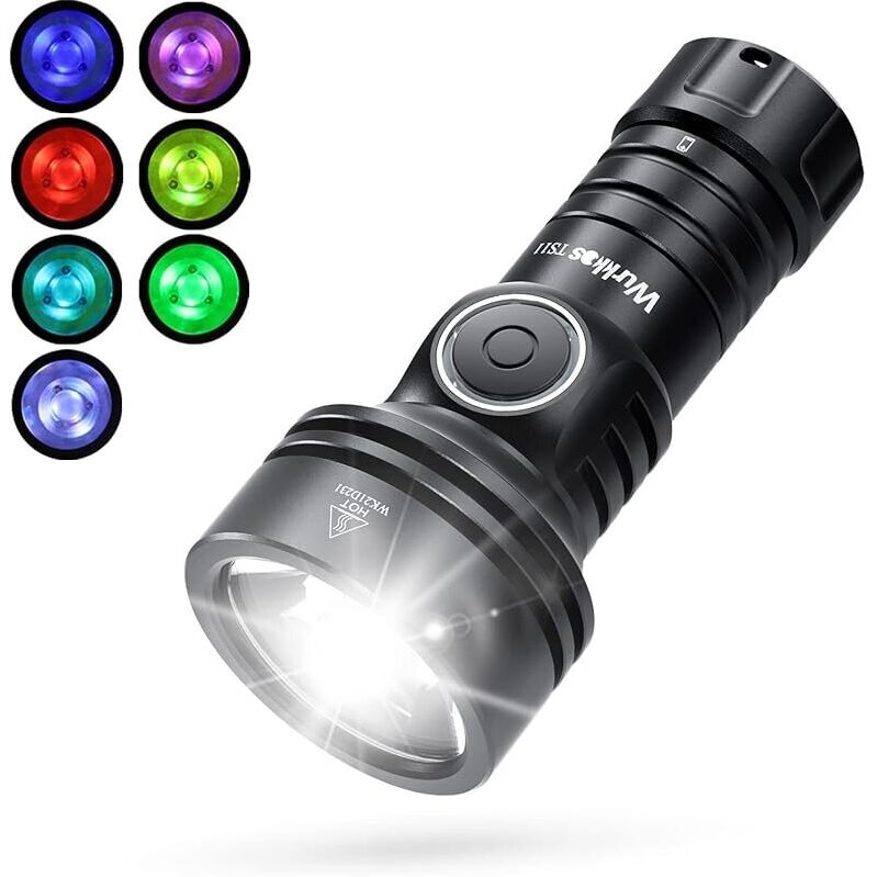 Wurkkos TS11 EDC Flashlight - Rechargeable Super Bright LED with Multiple Colors