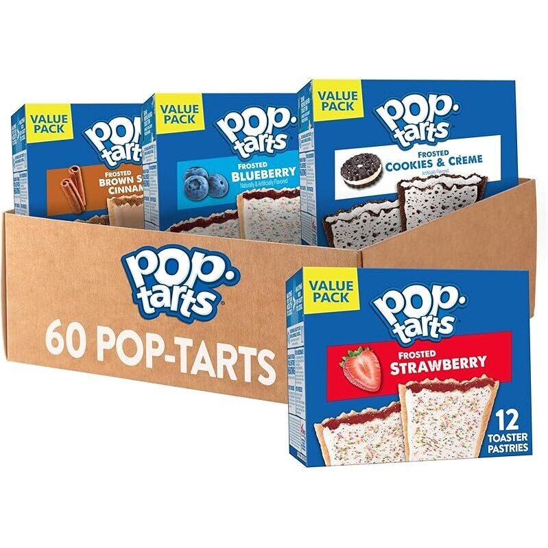 Pop-Tarts Variety Pack: 120 Count Toaster Pastries