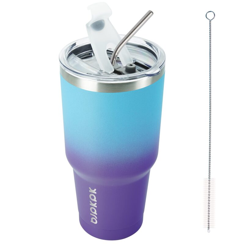 30oz Stainless Steel Insulated Tumbler Cup with Lid and Straw