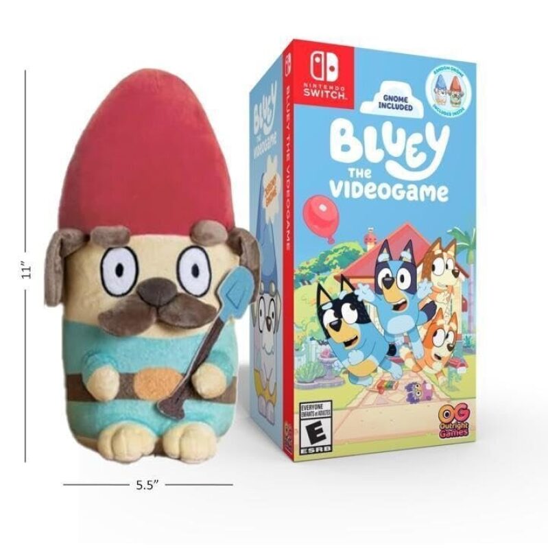 Exclusive Bluey Gnome Plush Bundle for Nintendo Switch