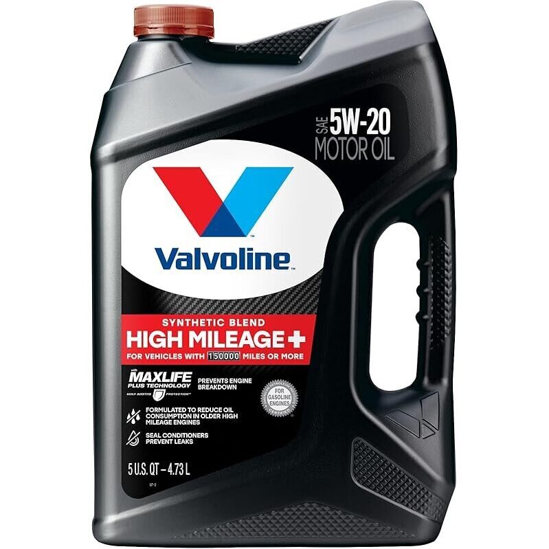 Valvoline High Mileage 150K Motor Oil: 5W-20, 5qt