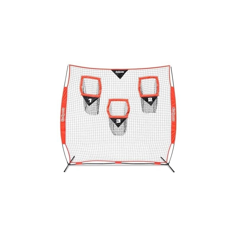 GoSports 8 ft x 8 ft Football Throwing Net - Premium Practice Equipment