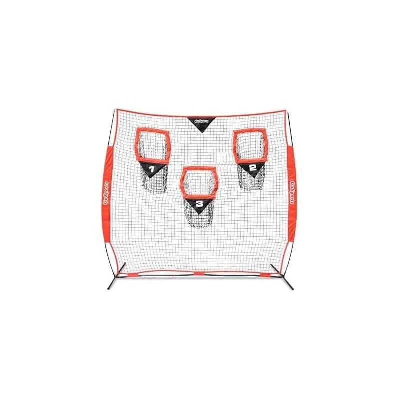 GoSports 8 ft x 8 ft Football Throwing Net - Premium Practice Equipment
