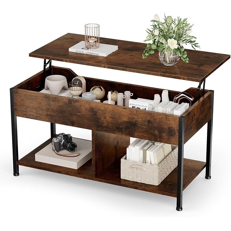 Versatile Lift Top Coffee Table with Storage - Ideal for Multi-Use Spaces
