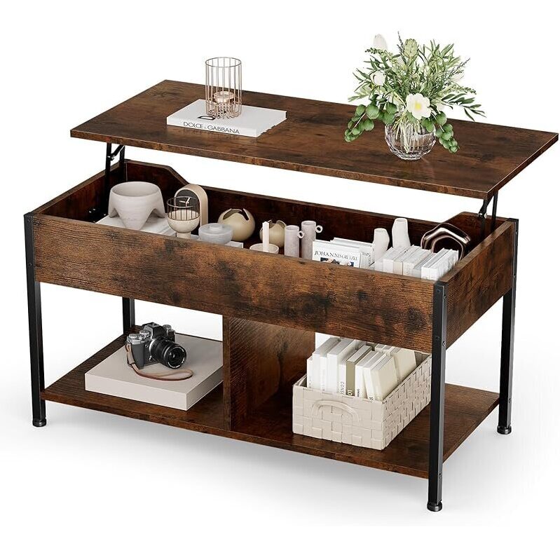 Versatile Lift Top Coffee Table with Storage - Ideal for Multi-Use Spaces