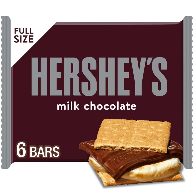 6-Count Hershey's Milk Chocolate Candy Bars - Perfect for Any Adventure