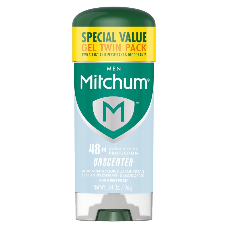 Mitchum Triple Odor Protection Antiperspirant & Deodorant Gel Twin Pack