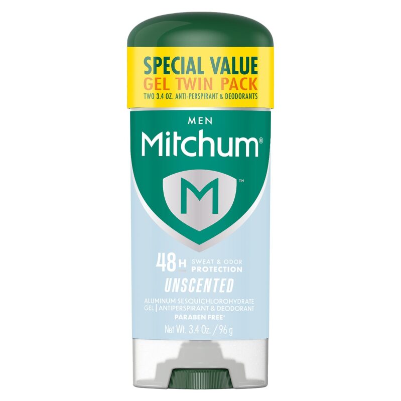 Mitchum Triple Odor Protection Antiperspirant & Deodorant Gel Twin Pack