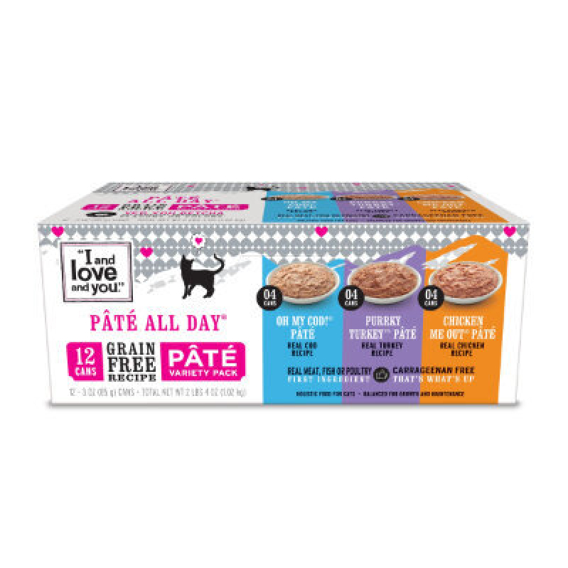 Grain-Free Pate Cat Food Variety Pack - 12 Pouches