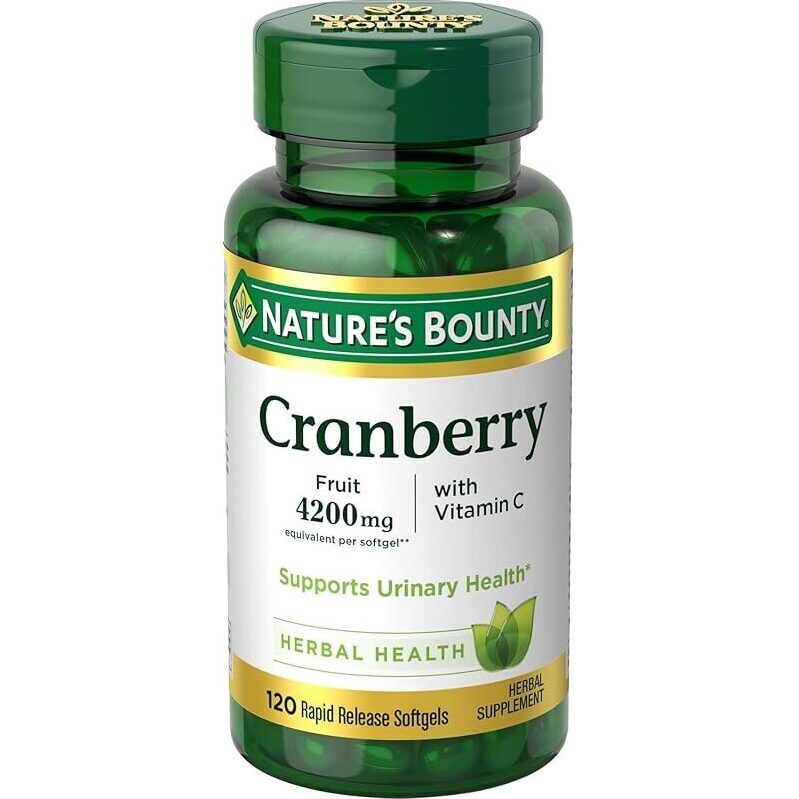 Nature's Bounty Cranberry Pills for Urinary Health, 120 Count