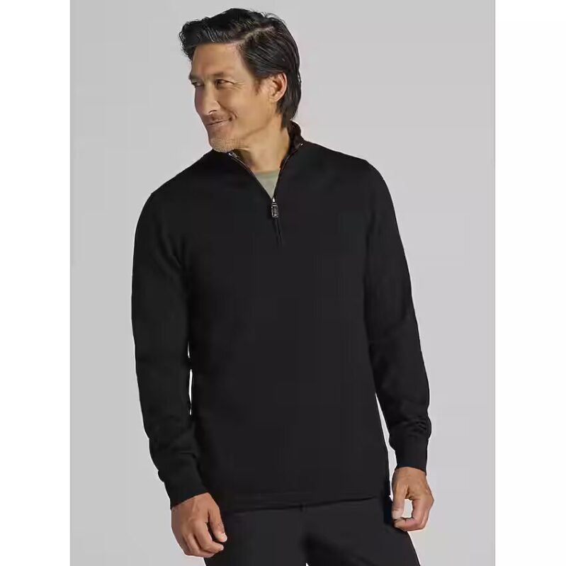 Joseph Abboud Men's Merino Wool 1/4 Zip Sweater - Premium Comfort and Style