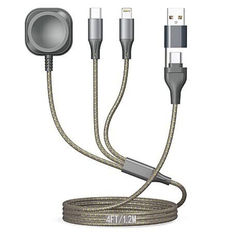 4' ShSiXin 6-in-1 Multi Charging Cable (GreyGold) $3.05 + Free Shipping w/ Prime or on $35+