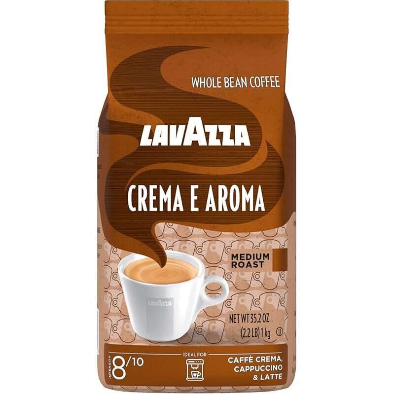 Lavazza Crema E Aroma Whole Bean Coffee - Intense Flavor for Every Coffee Lover