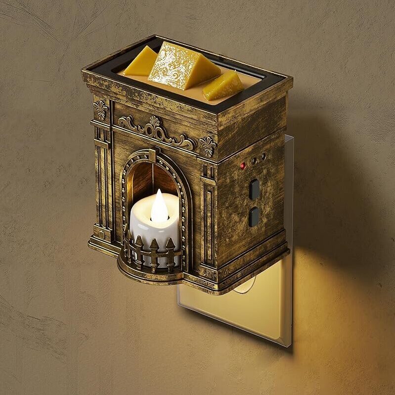 L Lohas LED Wax Melt Warmer Flicker Candle Night Light