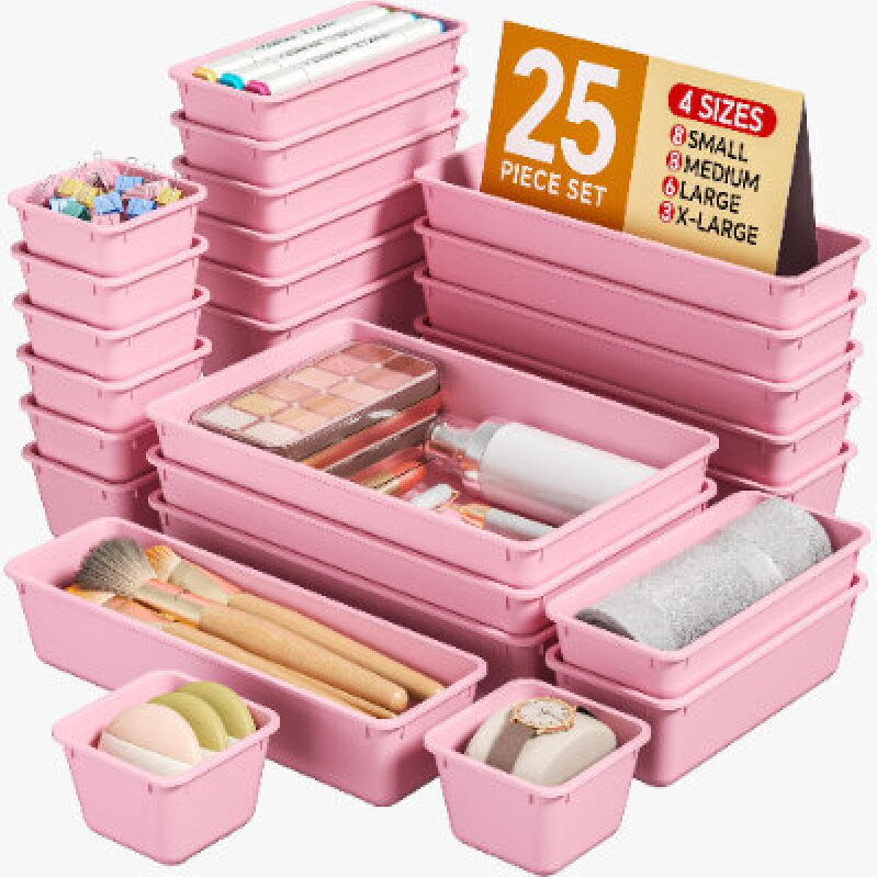 KEMETHY 25-Piece Drawer Organizer Set for Ultimate Storage