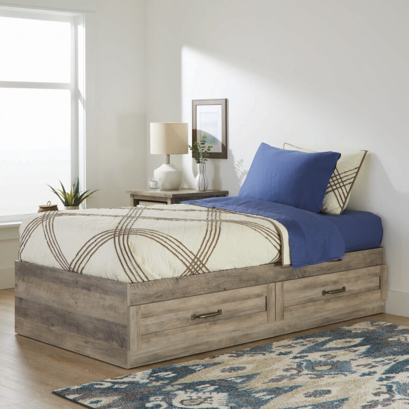 Modern Farmhouse 2-Drawer Storage Bed, Twin - Stylish and Functional