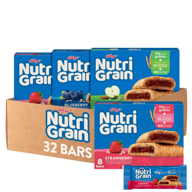 Nutri-Grain Soft Baked Breakfast Bars Variety Pack - 32 Count